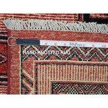 Load image into Gallery viewer, 5&#39;10&quot;x8&#39;10&quot; Red Peshawar with Intricate Geometric Motifs , Pop Of Color Pure Wool Hand Knotted Oriental Rug FWR430374