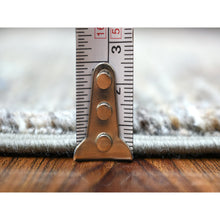 Load image into Gallery viewer, 3&#39;5&quot;x10&#39; Taupe Gray Natural Dyes Afghan Super Kazak With Khorjin Design Densely Woven Soft Wool, Hand Knotted, Runner Oriental Rug FWR430506