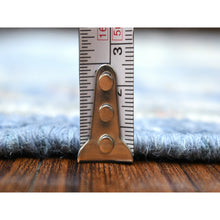 Load image into Gallery viewer, 2&#39;8&quot;x16&#39;4&quot; Denim Blue Afghan Wool Hand Knotted Angora Oushak With Colorful Leaf Design Natural Dyes XL Runner Oriental Rug FWR430584