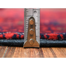 Load image into Gallery viewer, 4&#39;10&quot;x6&#39;3&quot; Deep And Saturated Red With Touches Of Blue, Hand Knotted Afghan Khamyab With Geometric Design, Shiny Wool, Oriental Rug FWR430752