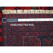 Load image into Gallery viewer, 4&#39;10&quot;x6&#39;3&quot; Ochre Brown, Vegetable Dyes, Natural Wool, Afghan Super Kazak with Geometrical Garden Design, Hand Knotted, Oriental Rug FWR449046
