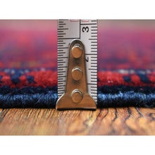 Load image into Gallery viewer, 3&#39;2&quot;x4&#39;8&quot; Deep And Saturated Red With Touches Of Blue, Velvety Wool Hand Knotted, Afghan Khamyab With Geometric Design, Oriental Rug FWR430842