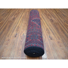 Load image into Gallery viewer, 2&#39;9&quot;x12&#39;10&quot; Deep And Saturated Red, Afghan Khamyab With Large Tribal Medallions Design, Soft And Shiny Wool Hand Knotted, Runner Oriental Rug FWR430872