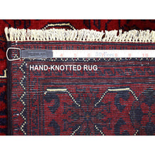 Load image into Gallery viewer, 2&#39;9&quot;x12&#39;10&quot; Deep And Saturated Red, Afghan Khamyab With Large Tribal Medallions Design, Soft And Shiny Wool Hand Knotted, Runner Oriental Rug FWR430872