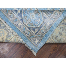 Load image into Gallery viewer, 8&#39;x9&#39;6&quot; Light Blue, Hand Knotted Anatolian Village Inspired With Large Medallion Design, Natural Dyes Soft Wool, Oriental Rug FWR430992