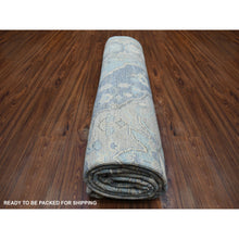 Load image into Gallery viewer, 8&#39;x9&#39;6&quot; Light Blue, Hand Knotted Anatolian Village Inspired With Large Medallion Design, Natural Dyes Soft Wool, Oriental Rug FWR430992