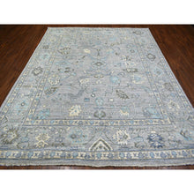 Load image into Gallery viewer, 8&#39;1&quot;x10&#39;4&quot; Silver Gray Angora Oushak All Over Motifs Natural Dyes, Afghan Wool Hand Knotted Oriental Rug FWR431034