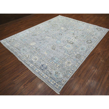 Load image into Gallery viewer, 8&#39;1&quot;x10&#39;4&quot; Silver Gray Angora Oushak All Over Motifs Natural Dyes, Afghan Wool Hand Knotted Oriental Rug FWR431034