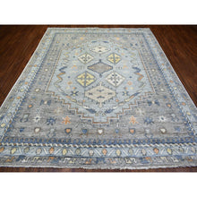 Load image into Gallery viewer, 8&#39;x9&#39;10&quot; Light Gray, Anatolian Village Inspired Geometric Design Natural Dyes, Natural Wool Hand Knotted, Oriental Rug FWR431190