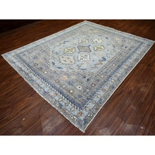 Load image into Gallery viewer, 8&#39;x9&#39;10&quot; Light Gray, Anatolian Village Inspired Geometric Design Natural Dyes, Natural Wool Hand Knotted, Oriental Rug FWR431190