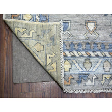 Load image into Gallery viewer, 8&#39;x9&#39;10&quot; Light Gray, Anatolian Village Inspired Geometric Design Natural Dyes, Natural Wool Hand Knotted, Oriental Rug FWR431190