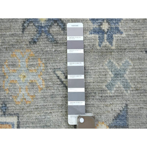 8'x9'10" Light Gray, Anatolian Village Inspired Geometric Design Natural Dyes, Natural Wool Hand Knotted, Oriental Rug FWR431190