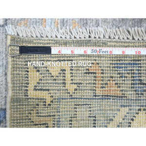 8'x9'10" Light Gray, Anatolian Village Inspired Geometric Design Natural Dyes, Natural Wool Hand Knotted, Oriental Rug FWR431190