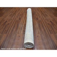 Load image into Gallery viewer, 4&#39;1&quot;x6&#39;1&quot; Ivory Angora Oushak Soft Colors With Leaf Design Hand Knotted Natural Dyes, Afghan Wool Oriental Rug FWR431250