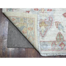 Load image into Gallery viewer, 4&#39;2&quot;x5&#39;7&quot; Ivory Hand Knotted Angora Oushak All Over Motifs Natural Dyes, Afghan Wool Oriental Rug FWR431262