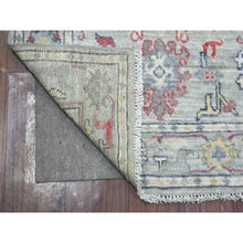 Load image into Gallery viewer, 2&#39;7&quot;x9&#39;5&quot; Light Gray All Over Design Angora Oushak Natural Dyes, Afghan Wool Hand Knotted Runner Oriental Rug FWR431310