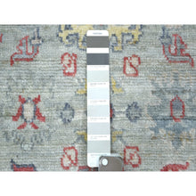 Load image into Gallery viewer, 2&#39;7&quot;x9&#39;5&quot; Light Gray All Over Design Angora Oushak Natural Dyes, Afghan Wool Hand Knotted Runner Oriental Rug FWR431310