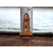 Load image into Gallery viewer, 2&#39;7&quot;x9&#39;5&quot; Light Gray All Over Design Angora Oushak Natural Dyes, Afghan Wool Hand Knotted Runner Oriental Rug FWR431310