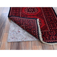 Load image into Gallery viewer, 2&#39;2&quot;x3&#39;10&quot; Berry Red, Afghan Khamyab With Flower Design, Hand Knotted, Soft And Shiny Wool, Vegetable Dyes, Mat, Sample, Oriental Rug FWR4308