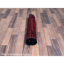 Load image into Gallery viewer, 2&#39;2&quot;x3&#39;10&quot; Berry Red, Afghan Khamyab With Flower Design, Hand Knotted, Soft And Shiny Wool, Vegetable Dyes, Mat, Sample, Oriental Rug FWR4308