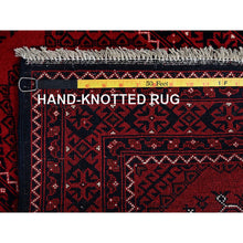 Load image into Gallery viewer, 2&#39;2&quot;x3&#39;10&quot; Berry Red, Afghan Khamyab With Flower Design, Hand Knotted, Soft And Shiny Wool, Vegetable Dyes, Mat, Sample, Oriental Rug FWR4308
