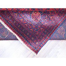 Load image into Gallery viewer, 10&#39;x12&#39;10&quot; Deep And Saturated Red Hand Knotted, Pure Wool Afghan Khamyab, Geometric Medallions Design Oriental Rug FWR431490