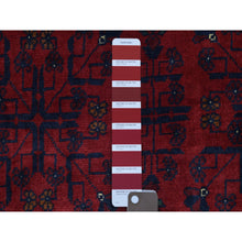 Load image into Gallery viewer, 10&#39;x12&#39;10&quot; Deep And Saturated Red Hand Knotted, Pure Wool Afghan Khamyab, Geometric Medallions Design Oriental Rug FWR431490