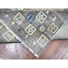 Load image into Gallery viewer, 10&#39;x13&#39;8&quot; Space Gray, Afghan Kashkuli Gabbeh Design, Natural Dyes Fine Weave, Soft Wool Hand Knotted, Oriental Rug FWR431502