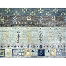 Load image into Gallery viewer, 10&#39;x13&#39;8&quot; Space Gray, Afghan Kashkuli Gabbeh Design, Natural Dyes Fine Weave, Soft Wool Hand Knotted, Oriental Rug FWR431502