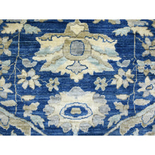 Load image into Gallery viewer, 8&#39;10&quot;x12&#39;4&quot; Denim Blue, Soft Wool Hand Knotted, Fine Peshawar With All Over Flower Design Densely Woven, Oriental Rug FWR431640