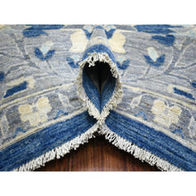 Load image into Gallery viewer, 10&#39;2&quot;x13&#39;6&quot; Denim Blue, Afghan Wool Hand Knotted, Fine Peshawar With All Over Heriz Design Densely Woven, Oriental Rug FWR431676