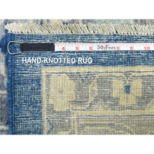 Load image into Gallery viewer, 10&#39;2&quot;x13&#39;6&quot; Denim Blue, Afghan Wool Hand Knotted, Fine Peshawar With All Over Heriz Design Densely Woven, Oriental Rug FWR431676