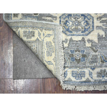 Load image into Gallery viewer, 2&#39;6&quot;x9&#39;9&quot; Light Gray, Pure Wool Hand Knotted, Fine Peshawar With Karajeh Design Densely Woven, Runner Oriental Rug FWR431712