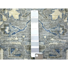 Load image into Gallery viewer, 2&#39;6&quot;x9&#39;9&quot; Light Gray, Pure Wool Hand Knotted, Fine Peshawar With Karajeh Design Densely Woven, Runner Oriental Rug FWR431712