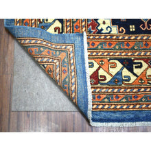 Load image into Gallery viewer, 9&#39;2&quot;x11&#39;10&quot; Navy Blue, Afghan Ersari With Large Elements, Natural Dyes Dense Weave Soft Wool Hand Knotted, Oriental Rug FWR431940