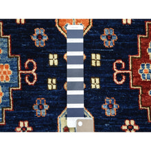 Load image into Gallery viewer, 9&#39;2&quot;x11&#39;10&quot; Navy Blue, Afghan Ersari With Large Elements, Natural Dyes Dense Weave Soft Wool Hand Knotted, Oriental Rug FWR431940