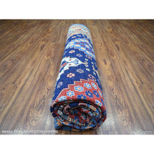 Load image into Gallery viewer, 9&#39;2&quot;x11&#39;10&quot; Navy Blue, Afghan Ersari With Large Elements, Natural Dyes Dense Weave Soft Wool Hand Knotted, Oriental Rug FWR431940