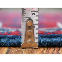 Load image into Gallery viewer, 2&#39;8&quot;x9&#39; Deep And Saturated Red Natural Dyes Afghan Khamyab, Pure Wool With Geometric Design Hand Knotted Runner Oriental Rug FWR432102