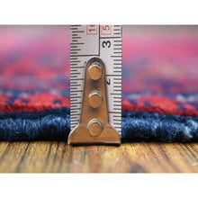 Load image into Gallery viewer, 2&#39;9&quot;x9&#39;7&quot; Deep And Saturated Red Afghan Khamyab, Velvety Wool With Tribal Design Hand Knotted Runner Oriental Rug FWR432114