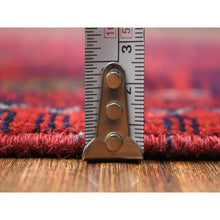 Load image into Gallery viewer, 3&#39;3&quot;x4&#39;10&quot; Deep And Saturated Red With Heriz Design Hand Knotted Afghan Khamyab, Velvety Wool Oriental Rug FWR432228