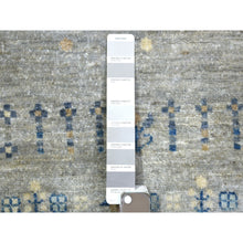 Load image into Gallery viewer, 6&#39;1&quot;x9&#39; Light Gray, Fine Weave Extra Soft Wool, Hand Knotted Afghan Kashkuli Gabbeh Design, Natural Dyes, Oriental Rug FWR432402