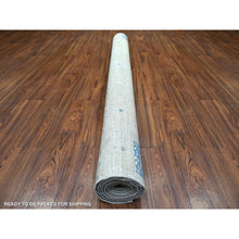 Load image into Gallery viewer, 6&#39;1&quot;x9&#39; Light Gray, Fine Weave Extra Soft Wool, Hand Knotted Afghan Kashkuli Gabbeh Design, Natural Dyes, Oriental Rug FWR432402