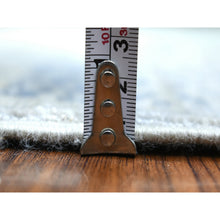 Load image into Gallery viewer, 6&#39;1&quot;x9&#39; Light Gray, Fine Weave Extra Soft Wool, Hand Knotted Afghan Kashkuli Gabbeh Design, Natural Dyes, Oriental Rug FWR432402