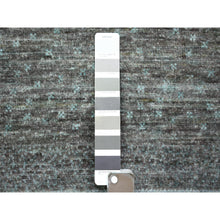 Load image into Gallery viewer, 2&#39;8&quot;x7&#39;8&quot; Charcoal Gray, Afghan Kashkuli Gabbeh Design, Natural Dyes Fine Weave, Organic Wool Hand Knotted, Runner Oriental Rug FWR432408