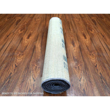 Load image into Gallery viewer, 2&#39;8&quot;x7&#39;8&quot; Charcoal Gray, Afghan Kashkuli Gabbeh Design, Natural Dyes Fine Weave, Organic Wool Hand Knotted, Runner Oriental Rug FWR432408
