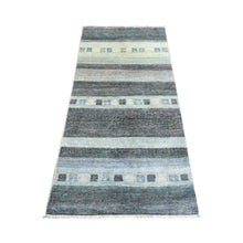 Load image into Gallery viewer, 2&#39;6&quot;x5&#39;5&quot; Charcoal Gray, Afghan Kashkuli Gabbeh Design Natural Dyes, Fine Weave Pure Wool Hand Knotted, Runner Oriental Rug FWR432414