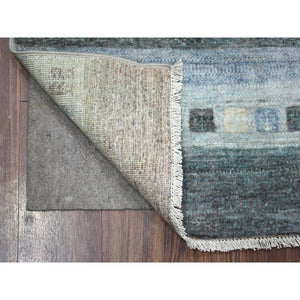 2'6"x5'5" Charcoal Gray, Afghan Kashkuli Gabbeh Design Natural Dyes, Fine Weave Pure Wool Hand Knotted, Runner Oriental Rug FWR432414
