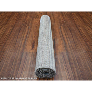 2'6"x5'5" Charcoal Gray, Afghan Kashkuli Gabbeh Design Natural Dyes, Fine Weave Pure Wool Hand Knotted, Runner Oriental Rug FWR432414