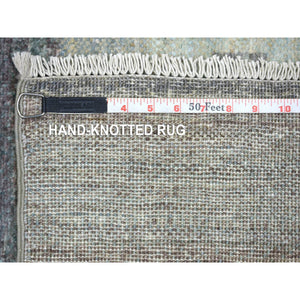 2'6"x5'5" Charcoal Gray, Afghan Kashkuli Gabbeh Design Natural Dyes, Fine Weave Pure Wool Hand Knotted, Runner Oriental Rug FWR432414