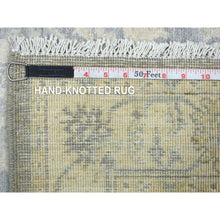 Load image into Gallery viewer, 3&#39;x4&#39;10&quot; Gray Pure Wool Natural Dyes Hand Knotted, Stone Wash Peshawar Oriental Rug FWR432498